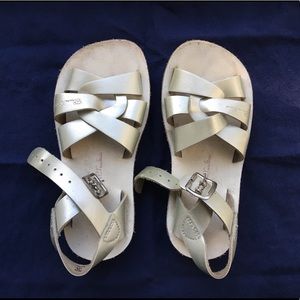 Sun-San saltwater sandals kids silver 10